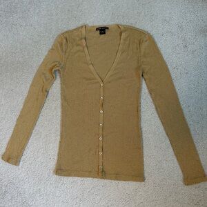 Vintage Ralph Lauren Black Label Beige Knit Cardigan